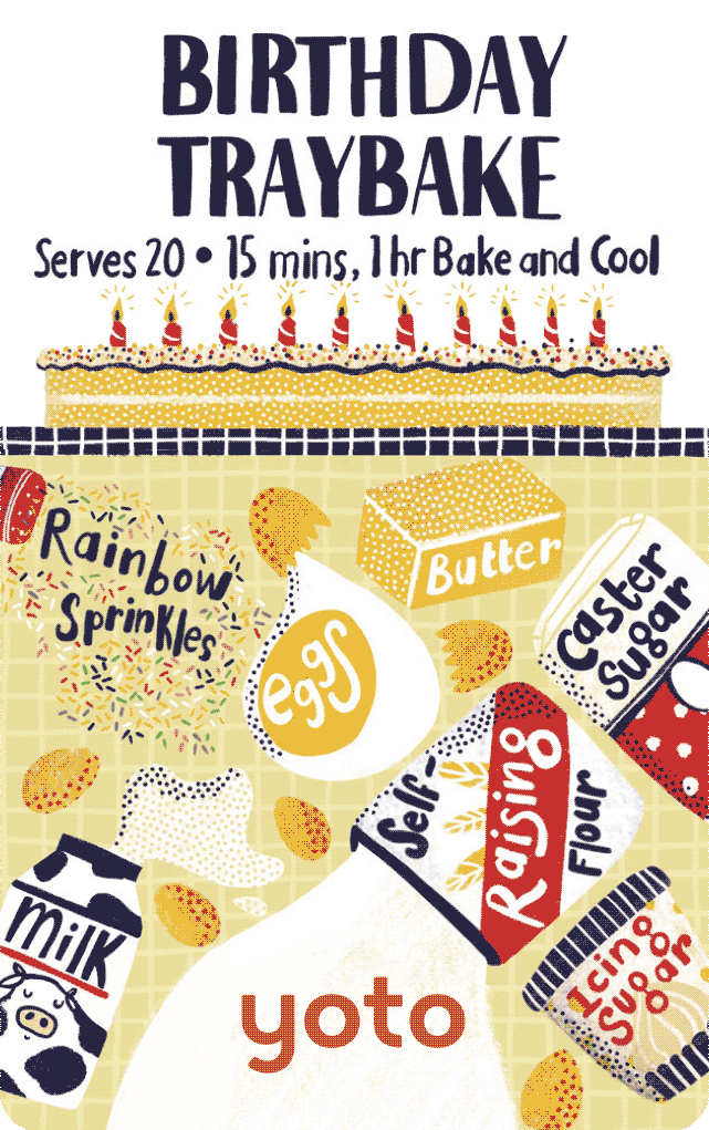 Baking with Yoto - Birthday Traybake